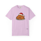 Roasted Turkey Santa Hat Comfort Colors Shirt