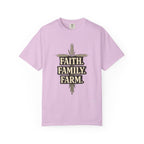 Faith Family Farm T-Shirt — Rustic Farmhouse Graphic Tee