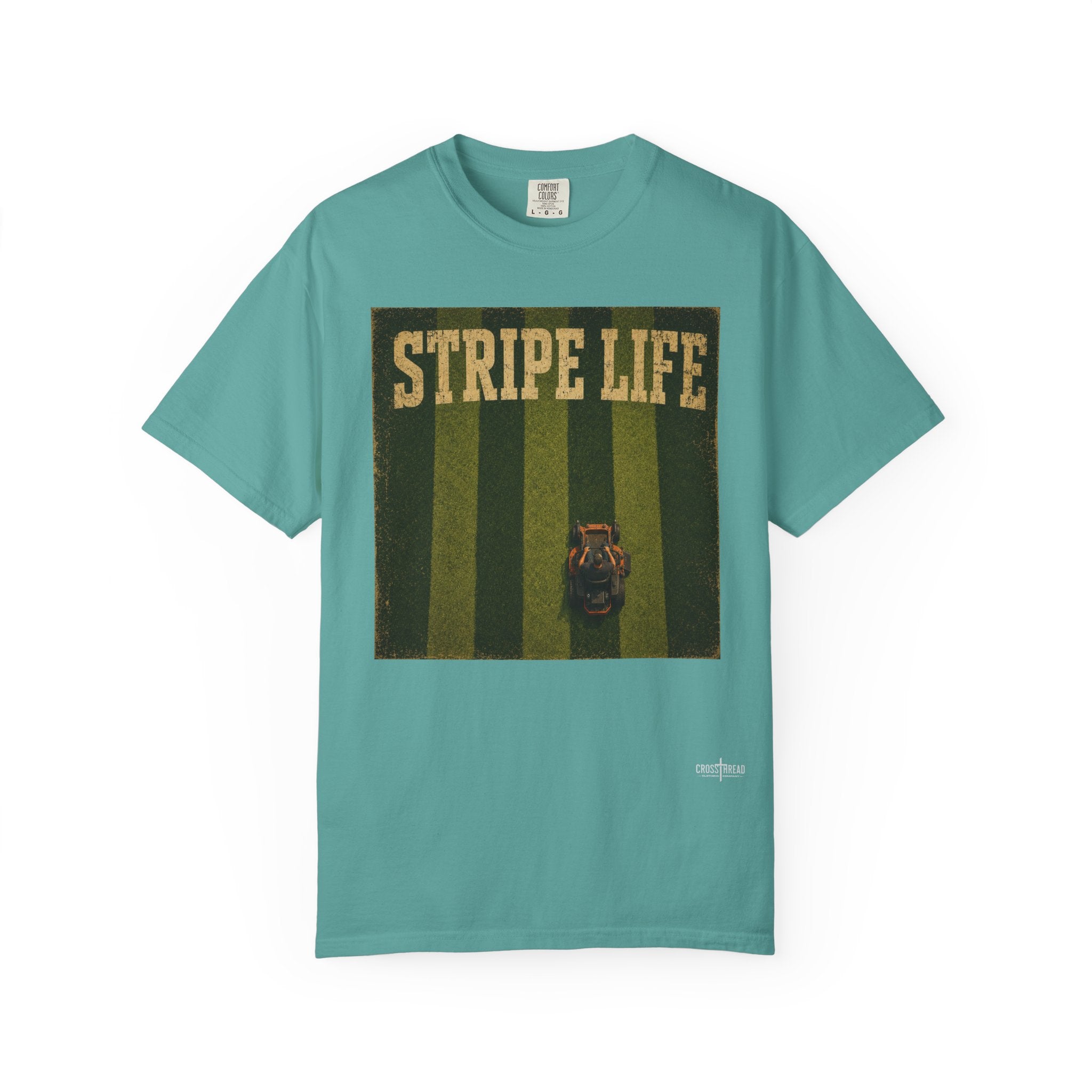 Stripe Life Lawn Mower Tee