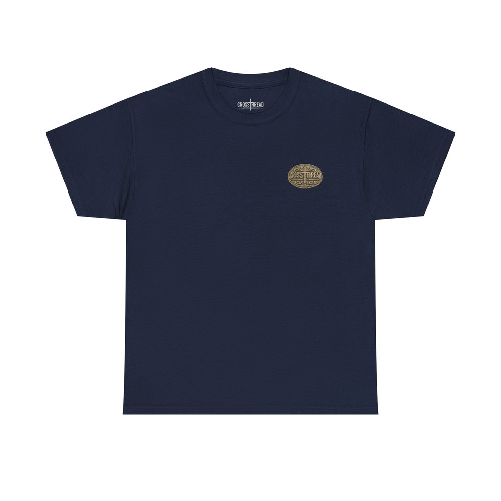 CrossThread Belt Buckle Logo Tee — Faith That Works Cotton T-Shirt