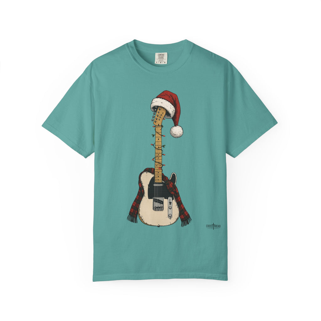 Christmas T-Style Guitar Comfort Colors Shirt