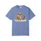 Highland Cow and Cardinal Comfort Colors Shirt