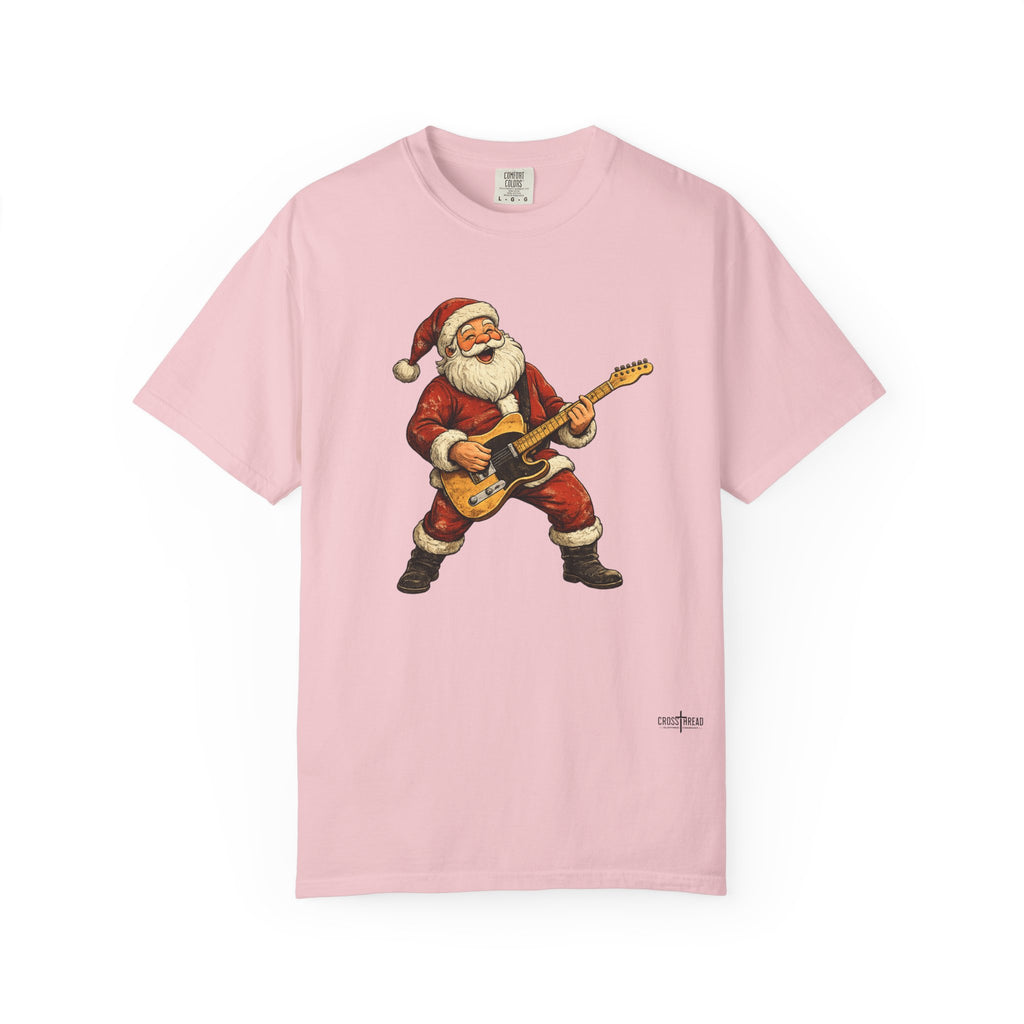 Santa T-Style Guitar Comfort Colors Shirt