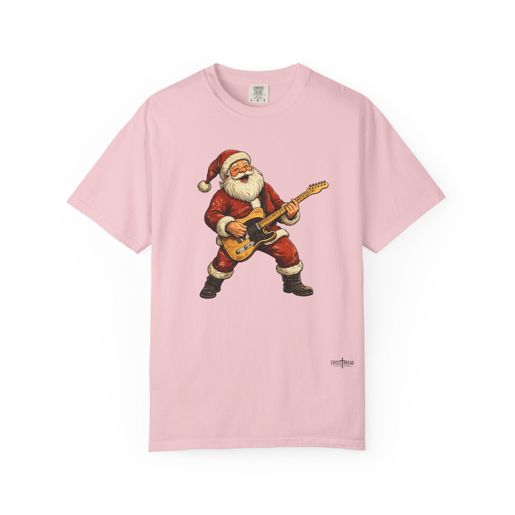 Santa T-Style Guitar Comfort Colors Shirt