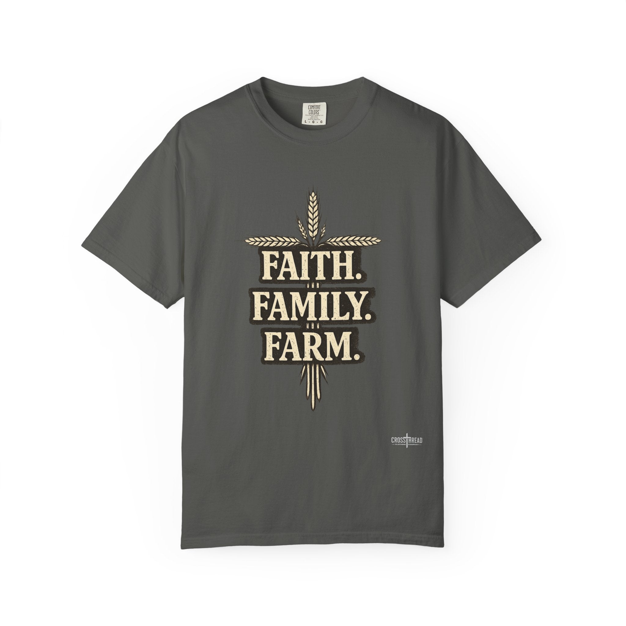 Faith Family Farm T-Shirt — Rustic Farmhouse Graphic Tee