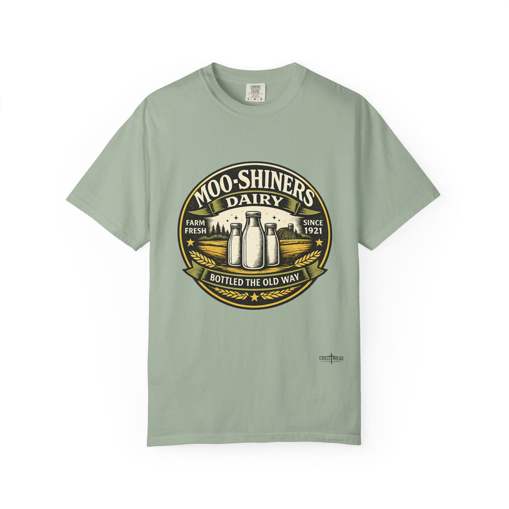 Moo-Shiners Dairy Vintage Milk Bottle T-Shirt