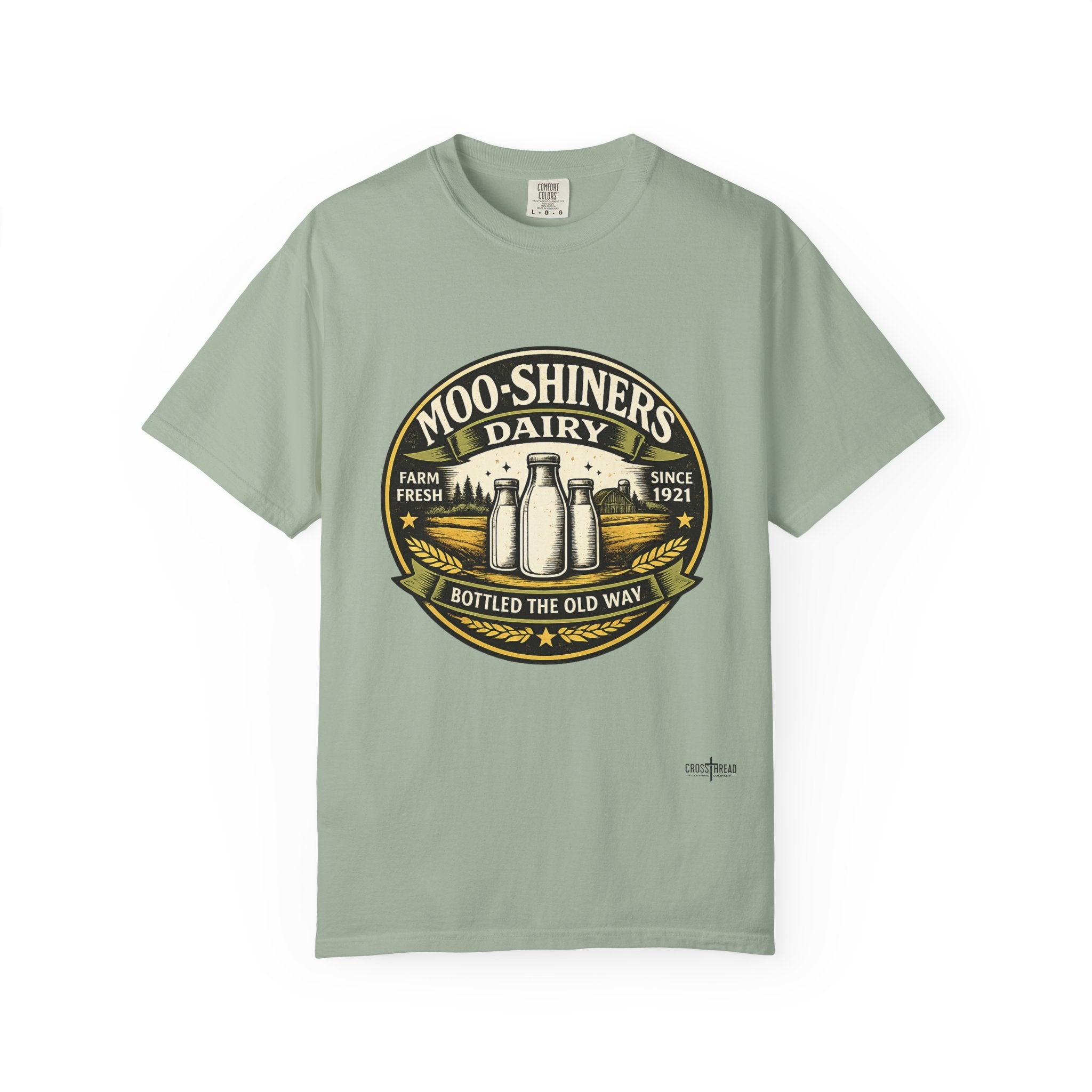 Moo-Shiners Dairy Vintage Milk Bottle T-Shirt