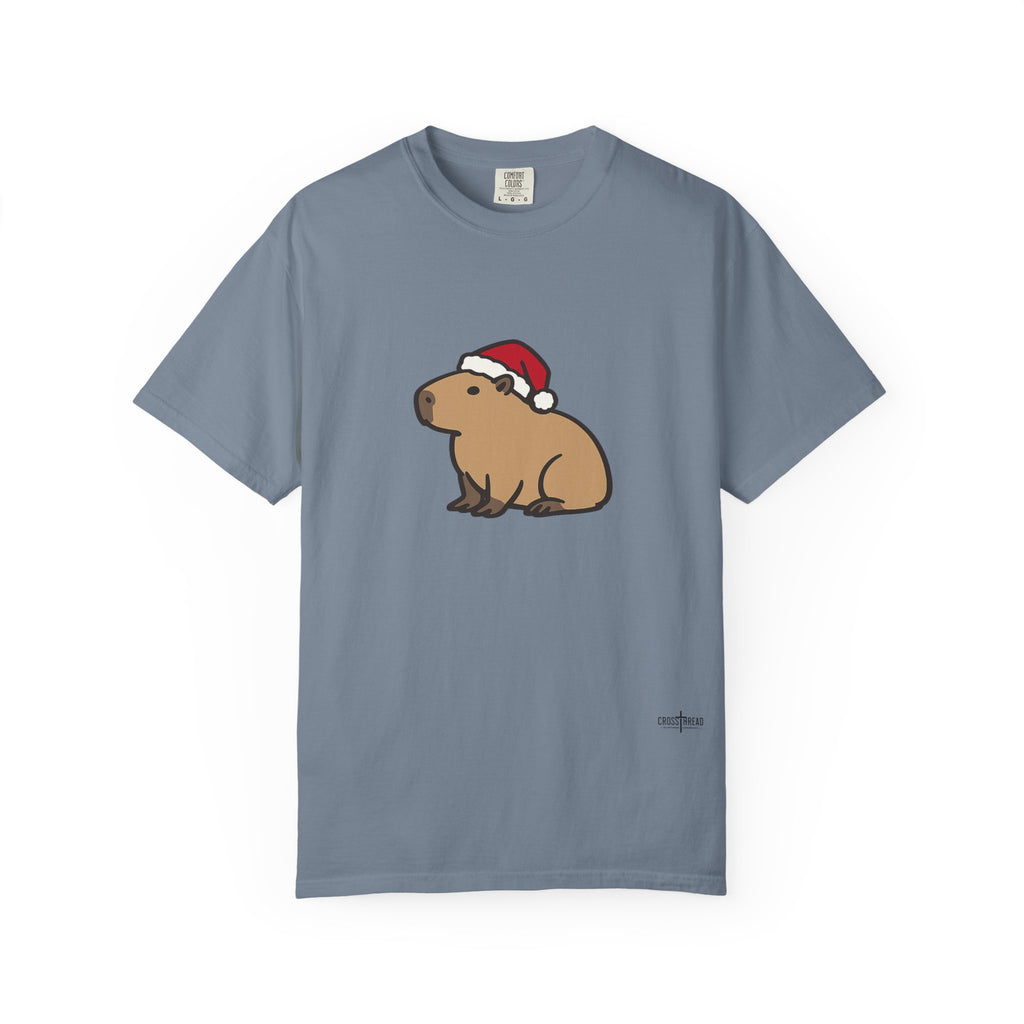 Capybara Santa Hat Comfort Colors T-Shirt