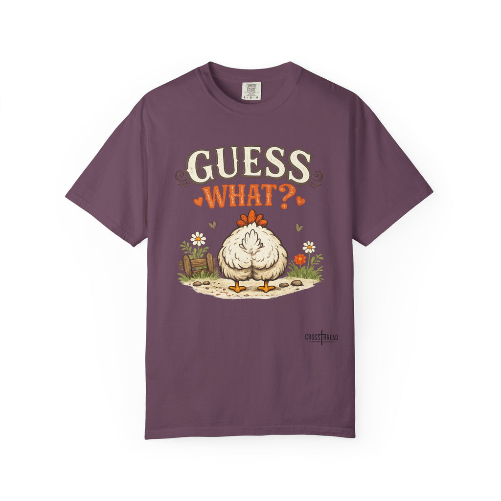 Guess What? Chicken Butt T-Shirt — Funny Farm Animal Graphic Tee