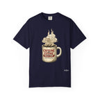 Coffee Mug Graphic T-Shirt — "Caffeine & Cetane" Vintage Coffee Design