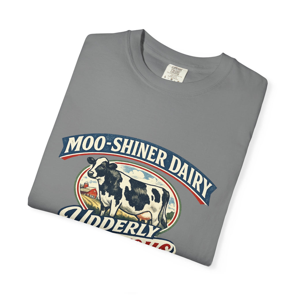 “Moo-Shiner Dairy” Udderly Delicious Graphic Tee