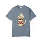Coffee Mug Graphic T-Shirt — "Caffeine & Cetane" Vintage Coffee Design