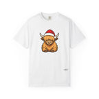 Highland Cow Santa Hat Comfort Colors Shirt