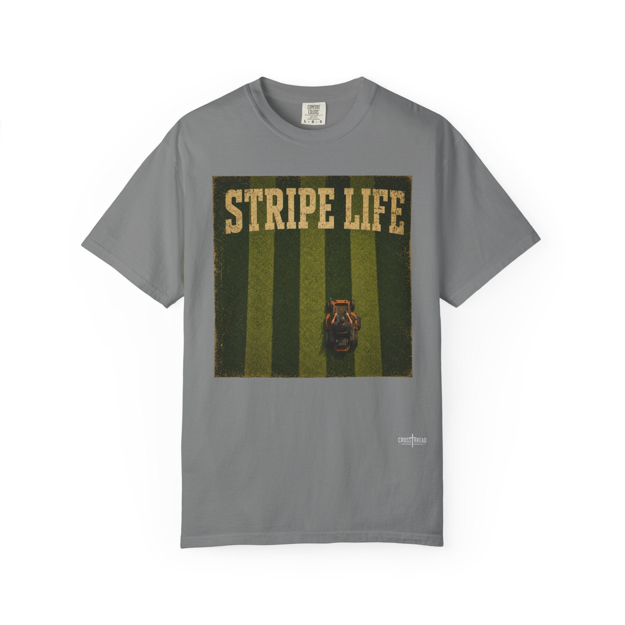 Stripe Life Lawn Mower Tee