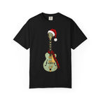 Christmas Aspen Green Hollowbody Guitar Comfort Colors Shirt