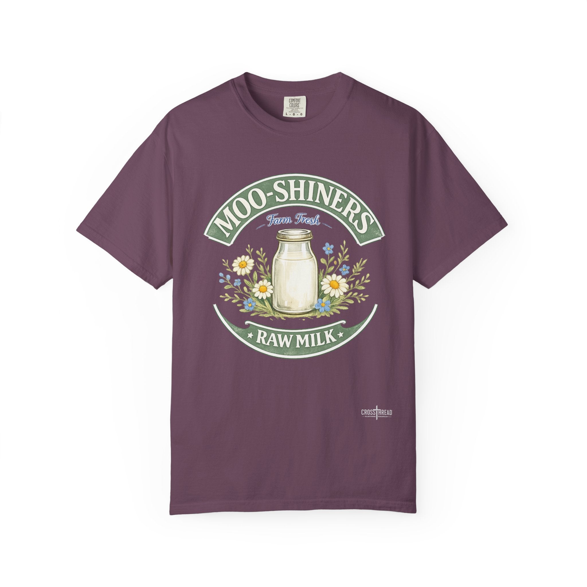 "Moo-Shiners Raw Milk" Vintage Logo Graphic T