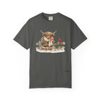Highland Cow and Cardinal Comfort Colors Shirt