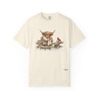 Highland Cow and Cardinal Comfort Colors Shirt