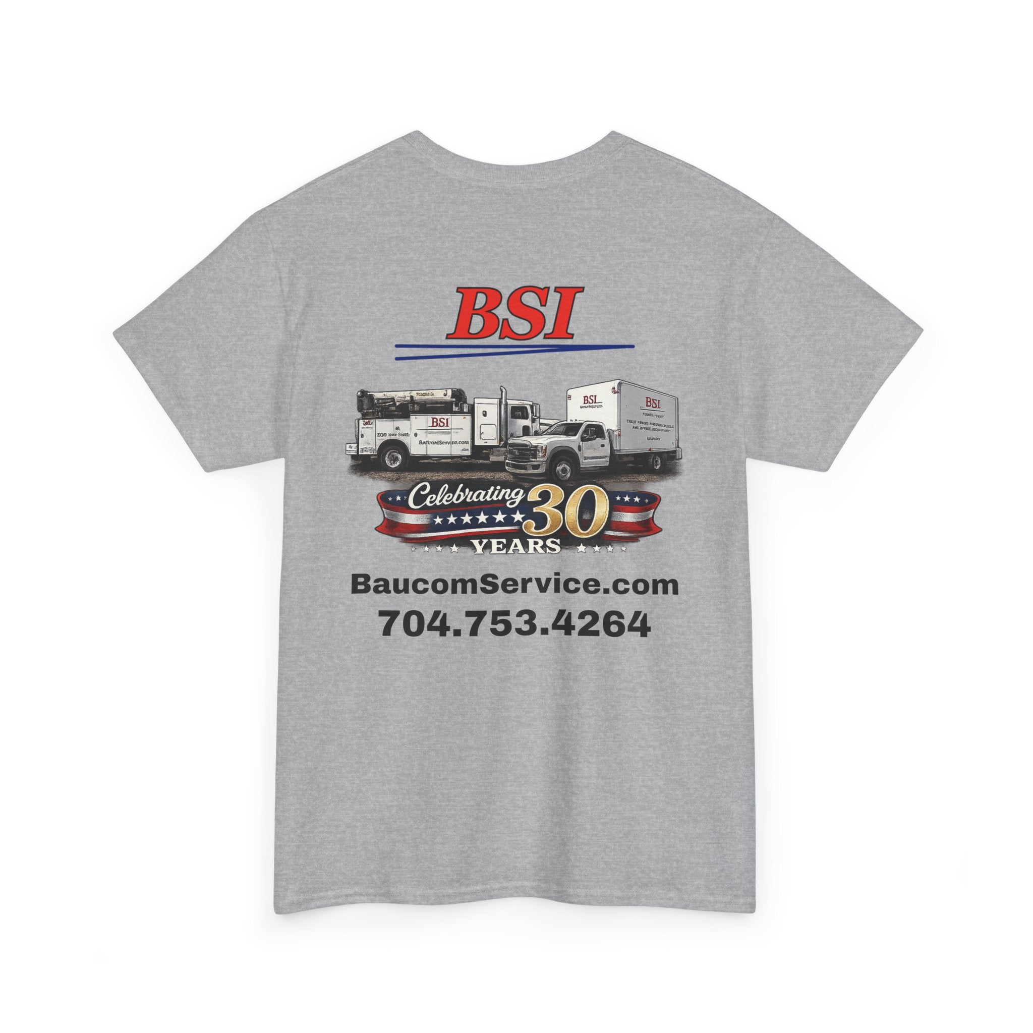 BSI Logo T-Shirt — Baucom Service 30th Anniversary Crew Tee