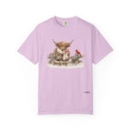 Highland Cow and Cardinal Comfort Colors Shirt