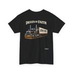 Driven By Faith Truck T-Shirt — 'Jesus Saves' Christian Trucker Tee