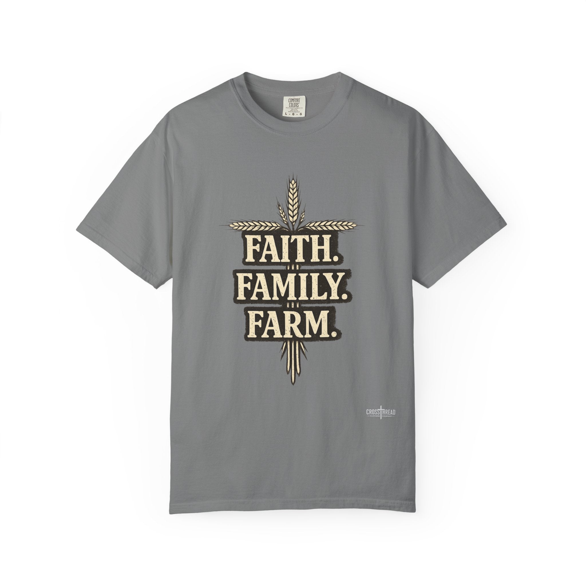 Faith Family Farm T-Shirt — Rustic Farmhouse Graphic Tee