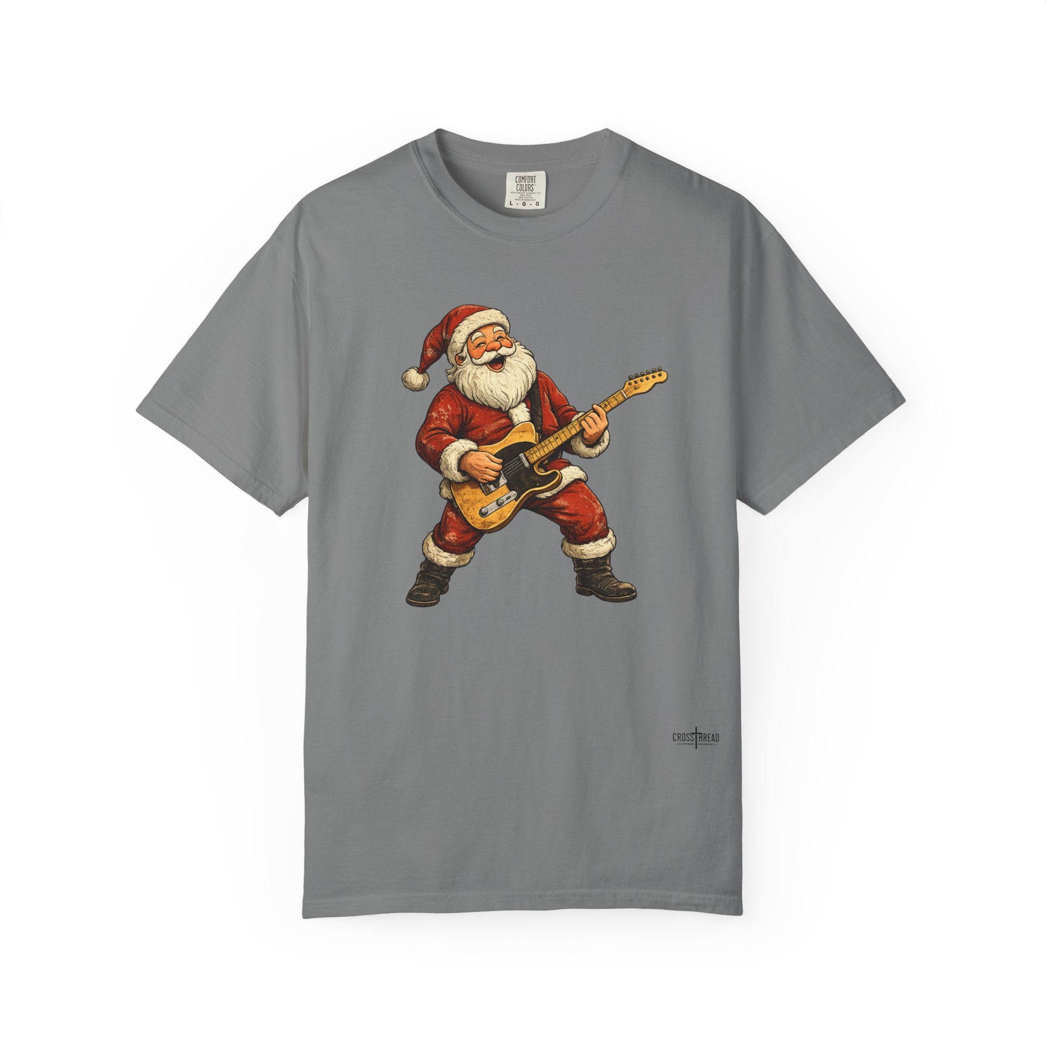 Santa T-Style Guitar Comfort Colors Shirt