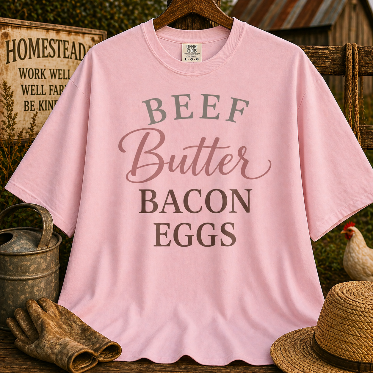"Beef Butter Bacon Eggs" Carnivore Liftstyle T‑Shirt